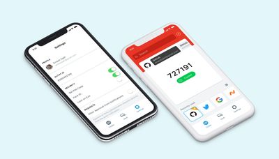 Authy app clay mockup
