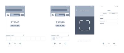 Authy app wireframes