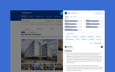 Booking.com filter