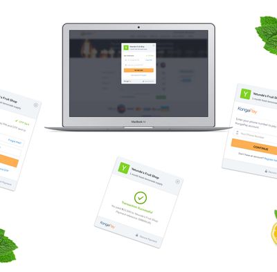 KongaPay web dashboard on laptop
