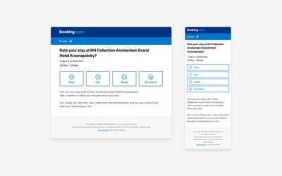 Review collection email sent to guests after their stay